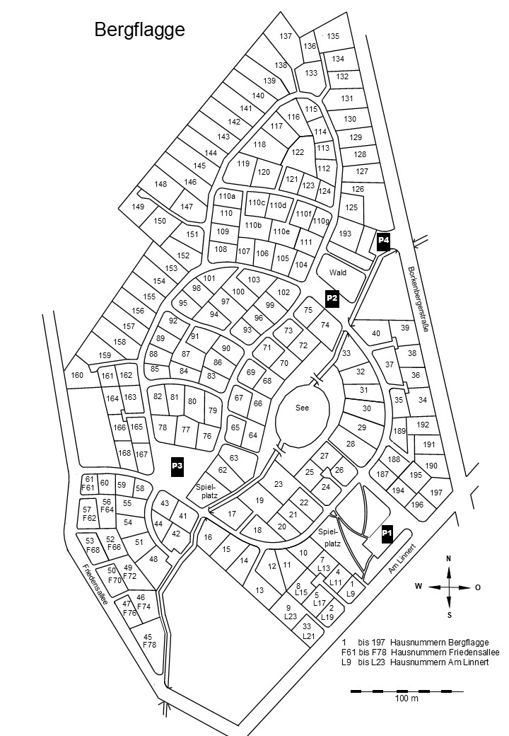 Lageplan der Häuser